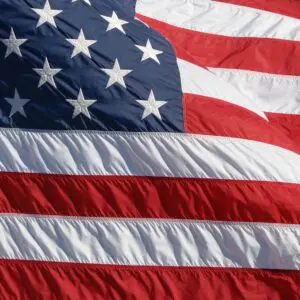 A close up of the american flag